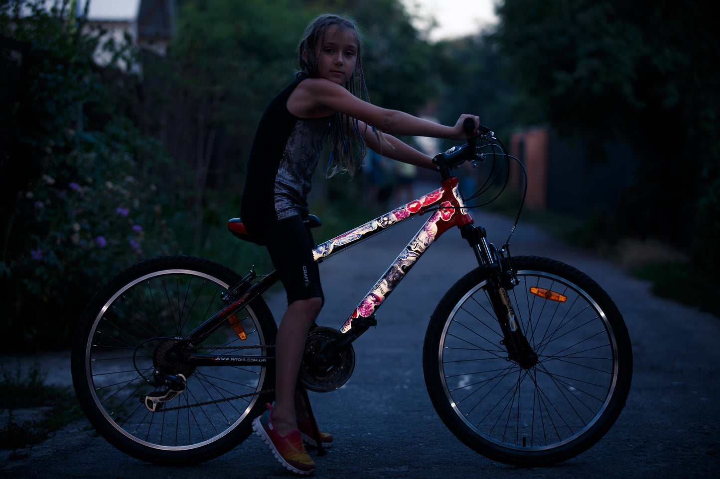 Reflective bike sticker pack “Watercolor red flamingo” 4x8"